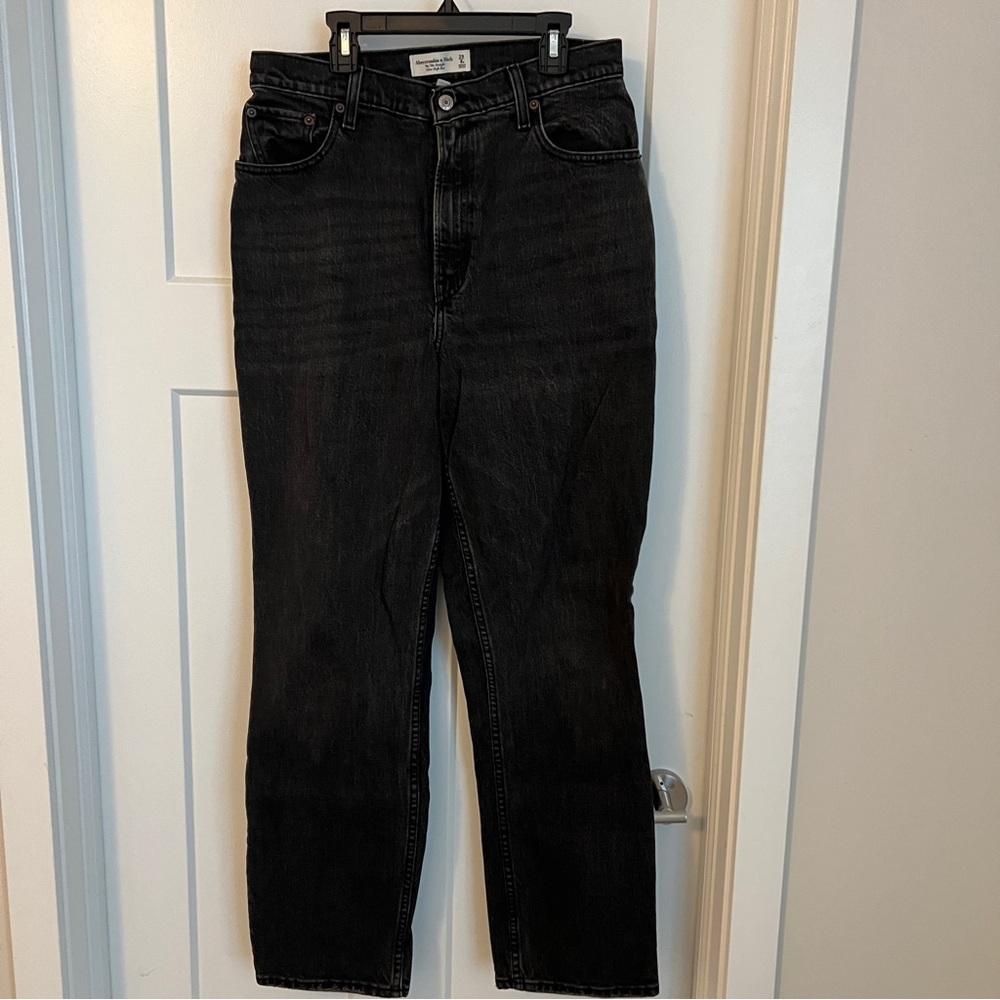 Abercrombie jeans 90s straight ultra high rise black size 29